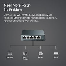 Load image into Gallery viewer, TP-Link TL-SG105, 5 Port Gigabit Unmanaged Ethernet Switch, Network Hub, Ethernet Splitter, Plug & Play, Fanless Metal Design, Shielded Ports, Traffic Optimization,Navy Blue