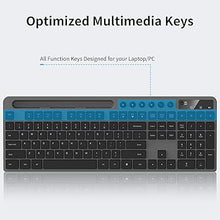 Load image into Gallery viewer, Wireless Keyboard and Mouse Combo, MARVO 2.4G Ergonomic Wireless Computer Keyboard with Phone Tablet Holder, Silent Mouse with 6 Button, Compatible with MacBook, Windows (Grey)