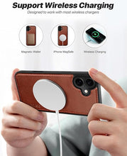 Load image into Gallery viewer, OCASE for iPhone 16 Plus Case Detachable Wallet Case with Card Holder, 2 in 1 Pu Leather Flip Folio with RFID Blocking Stand Wrist Strap Shockproof Phone Cover 6.7 Inch 2024, Dark Brown