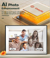 Load image into Gallery viewer, Cozyla Digital Photo Frame WiFi Smart Digital Picture Frame Unlimited Storage Share Photo with Family and Friend via App Email Google Photos Instagram Web Browser Photo Frame Electronic 10.1 Inch Mat