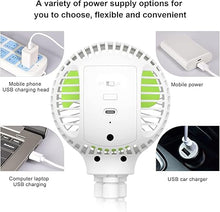 Load image into Gallery viewer, HomeLifairy Stroller Fan Battery Operated Fan Clip On Fan Rechargeable Handheld Personal Portable Fan Car Seat Fan for Baby Small Desk USB Mini Fan for Stroller Accessories
