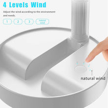 Load image into Gallery viewer, AICase Stand Fan,Folding Portable Telescopic Floor/USB Desk Fan with 7200mAh Rechargeable Battery,4 Speeds Super Quiet Adjustable Height and Head Great for Office Home Outdoor Camping