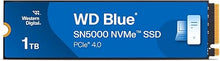 Load image into Gallery viewer, Western Digital 1TB WD Blue SN5000 NVMe Internal Solid State Drive SSD - PCIe Gen 4.0, M.2 2280, Up to 5,150 MB/s - WDS100T4B0E