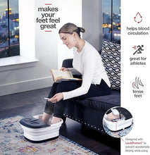 Load image into Gallery viewer, Medical king Foot Spa with Heat and Massage and Jets Includes A Remote Control A Pumice Stone Collapsible Massager with Bubbles and Vibration