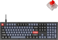 Load image into Gallery viewer, Keychron V6 Wired Custom Mechanical Keyboard, Full-Size QMK/VIA Programmable Macro with Hot-swappable Keychron K Pro Red Switch Compatible with Mac Windows Linux (Frosted Black-Translucent)