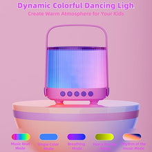 Load image into Gallery viewer, Karaoke Machine for Kids Adults Portable Bluetooth 5.3 Speaker with 2 Wireless Microphones, Five LED Disco Lights Modes, Five Funny Sound Modes, for Girls Boys Home Party-Pink