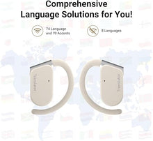 Load image into Gallery viewer, M9 AI Language Translator Earbuds Open-Ear Headphones Support 144 Languages & Accents Translation Earbuds Real Time Translator Device, Snug Fit, Ergonomic Ear Hooks Beige (With Offline Package)