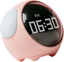 Load image into Gallery viewer, Expression Clock,Cute Dog Shape Clock with Facial Expressions Voice Activated Night Light Wake Up Alarm Clock Toddler Children ()