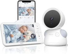 Load image into Gallery viewer, ARENTI Baby Monitor WiFi 6 Smartphone App, 5-inch Wireless Display with Camera and Audio, Super Night Vision, Cry &Motion Detection, Temp & Humidity Sensor, 2-Way Talk (D3)