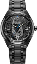 Load image into Gallery viewer, Citizen Eco-Drive Men's Star Wars Mandalorian Watch, Black IP Stainless Steel, 3-Hand, Luminous (Model: AW2045-57W)