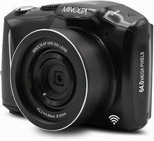 Load image into Gallery viewer, Minolta 64 Mega Pixels Digital Camera with 4K Video 60 FPS & WiFi, Black