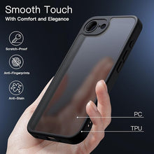 Load image into Gallery viewer, JETech Matte Case for iPhone 16e 6.1-Inch 2025, Shockproof Military Grade Drop Protection, Frosted Translucent Back Phone Cover, Anti-Fingerprint (Black)