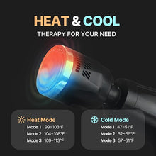 Load image into Gallery viewer, HubiCare Heat and Cool Massage Gun with Upgraded Extension Handle, Christmas Gifts Ideas, Percussion Massage Gun Deep Tissue, Muscle Back Massagers Handheld, Portable for Pain Relief, LED Display