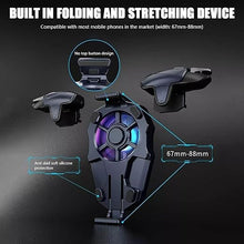 Load image into Gallery viewer, Diyeeni AK03 Mobile Phone Cooler Radiator, Phone Cooling Fan with Game Controller, RGB Light, Cellphone Heatsink Cooling with 3 Speed Fan, for IPhone for Android