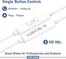 Load image into Gallery viewer, LUDOS Ultra USB C Headphones, 5 Years Warranty, Magnetic USB-C Earbuds for iPhone 16 15 Pro Max Plus Samsung Galaxy S24 S23 Ultra S22 S21 FE S20 Z Flip 3 Fold 4 A53 A54, USB Type C Earphones - White