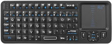 Load image into Gallery viewer, Rii K06 Mini Bluetooth Keyboard,Backlit 2.4GHz Wireless Keyboard with IR Learning, Portable Lightweight with Touchpad Compatible with Android TV Box/Mac/Windows/HTPC/IPTV (2.4G and Bluetooth)