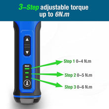 Load image into Gallery viewer, Werktough 4V Mini Electric Cordless Screwdriver with 3-Gear Torque 5Nm Power 25pc Screwdriver Bits S2 LED Light USB Charging Home Improvement S026