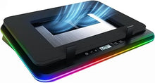 Load image into Gallery viewer, KLIM Turbofrost - Gaming Laptop Cooling Pad - 4 Powerful Turbo Fans - 4 x 4000 RPM, Laptop Cooler 2 Power Modes USB-C/DC, Dynamic RGB, 4-Ports USB, Sealed Foam for Fast Cooling for Laptops up to 17in