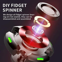 Load image into Gallery viewer, Fidget Spinners for Adults and Kids, Stress Anxiety ADHD Relief Figets Toy, Metal Finger Hand Spinner Toys with Luminous Light, Fidget Spinner Need Absorb Light Then Release in Dark