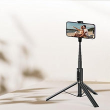Load image into Gallery viewer, ATUMTEK 55" Selfie Stick Tripod, All-in-one Extendable Aluminum Phone Tripod with Rechargeable Bluetooth Remote for iPhone, Samsung, Google, LG, Sony and More, Fit 4.7-7 inch Smartphones, Light Blue