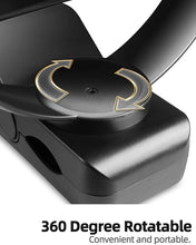 Load image into Gallery viewer, Viniper 6 inch Rechargeable Clip on Fan, 5000mah Battery Desk Fan : 360° Rotation & 3 Speeds Strong Wind Portable Fan, 8-30 Working Hours, Quiet and Powerful (Black)