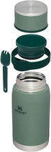 Load image into Gallery viewer, Stanley Adventure To-Go Food Jar and Spork 36 oz | Vacuum Insulated Thermos Food Container | Wide Mouth Screw On Lid | Stainless Steel | BPA-Free | Hammertone Green