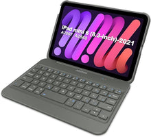 Load image into Gallery viewer, Arteck Bluetooth Keyboard Case for iPad Mini 6, 8.3-inch, with 130 Degree Swivel Rotating Stand, Shockproof Protection, Auto Sleep/Wake Feature, USB-C Charging