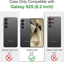 Load image into Gallery viewer, for Samsung Galaxy S25 Case, Adjustable Kickstand Cover Compatible with Magsafe, Slim Translucent Matte S25 Phone Case, Non-Slip Shockproof Magnetic Case for Galaxy S25 5G (Black/Red)