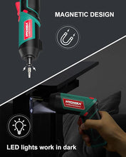Load image into Gallery viewer, Cordless Screwdriver 6 N.m, HYCHIKA 4V 2000mAh Electric Screwdriver Gun, Adjustable 2 Position Handles, Front LED, DC Charging, 20pcs Accessories