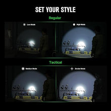 Load image into Gallery viewer, OLIGHT Warrior X 4 Rechargeable Tactical Flashlight 2,600 High Lumens with 630 Meters Long Range Thrower, Powerful Tail-Switch Light with USB-C Charging, Dual-Output for Daily and Tactical Use(Black)