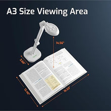 Load image into Gallery viewer, INS-2 4K USB 13MP Document Camera with Auto Focus, LED Light, Mic, A3-Size Capture, Compatible with MacOS, Windows, Chromebook for Remote Teaching, Web Conferencing, IWBs, Live Demo