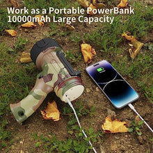 Load image into Gallery viewer, BUYSIGHT Rechargeable Spotlight Flashlight, Hand held Spotlight 800 lumens Waterproof Flashlight Hunting Lamp with red Filter(Camouflage Gray Mini)