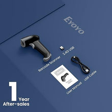 Load image into Gallery viewer, Eyoyo 2D Bluetooth Barcode Scanner Wireless, 2500mAh Handheld Cordless USB Wired QR Bar Code Reader for Library, Warehouse Inventory Compatible with iPad, Android Phone, iPhone, Laptop