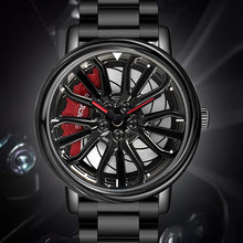 Load image into Gallery viewer, GORBEN Men's Creative 3D Car Wheel Rotating Wrist Watch