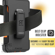 Load image into Gallery viewer, for iPhone 16 Plus Case with Belt Clip Holster & Kickstand, Screenless Protective Dual-Layer Shockproof Phone Case for iPhone 16 Plus - Black & Orange
