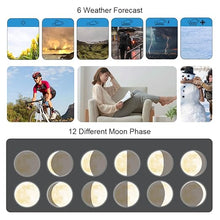 Load image into Gallery viewer, Wireless Radio Weather Station with 3 Outdoor Sensors Indoor Outdoor LCD Digital Thermometer Hygrometer Barometer with WWVB,Alarm Clock,Weather Forecast,Moon Phase,Sunrise and Sunset Time