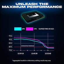 Load image into Gallery viewer, KLIM Turbofrost - Gaming Laptop Cooling Pad - 4 Powerful Turbo Fans - 4 x 4000 RPM, Laptop Cooler 2 Power Modes USB-C/DC, Dynamic RGB, 4-Ports USB, Sealed Foam for Fast Cooling for Laptops up to 17in