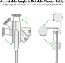 Load image into Gallery viewer, ATUMTEK Selfie Stick Tripod, Extendable 3 in 1 Aluminum Bluetooth Selfie Stick with Wireless Remote and Tripod Stand for iPhone 16/15/14/13/12/11 Pro Max/XS Max/XS/XR/X/8/7, Samsung Smartphones White