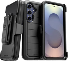Load image into Gallery viewer, for Samsung Galaxy S25 Case with Belt Clip Holster & Kickstand, Screenless Protective Dual-Layer Shockproof Phone Case for Galaxy S25 - Black