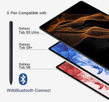 Load image into Gallery viewer, Galaxy Tab S8 Stylus Pen (WithBluetooth) Replacement for Samsung Galaxy Tab S8, Tab S8+, Tab S8 Ultra Touch Stylus S Pen + Tips/Nibs (Black)