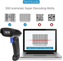 Load image into Gallery viewer, NETUM Bluetooth Barcode Scanner, Compatible with 2.4G Wireless & Bluetooth Function & Wired Connection, Connect Smart Phone, Tablet, PC, CCD Bar Code Reader Work with Windows, Mac,Android (NT-1228BC)