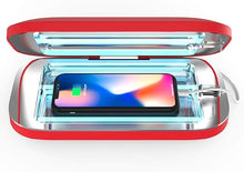 Load image into Gallery viewer, PhoneSoap Pro UV Smart Phone Sanitizer & Universal Cell Phone Charger Box | Patented & Clinically Proven 360-Degree UV-C Disinfection | Disinfects and Charges All Phones (Red)