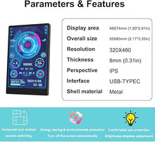 Load image into Gallery viewer, WOWNOVA PC Temperature Display Computer Temp Monitor, PC Sensor Panel Display, for PC Computer Accessories in Side Prebuilt Gaming PC Parts ARGB Case, IPS USB Mini Screen PC CPU RAM HDD Data Monitor