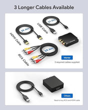 Load image into Gallery viewer, WENTER RCA to HDMI Converter, 1080P AV to HDMI Converter, Mini Composite CVBS Audio Video Adapter Supports PAL/NTSC for VCR/VHS/Xbox/PS3/STB/N64/Wii/TV/PC/Blue-Ray DVD Players