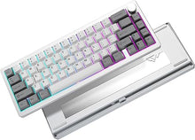 Load image into Gallery viewer, YUNZII AL68 Wireless Mechanical Keyboard 60%,QMK/VIA Aluminum Keyboard,Hot Swappable Custom Keyboard with Knob,Gasket Structure,RGB Backlit Gaming Keyboard for Mac/Windows (Silver, Cocoa Cream V2)