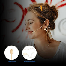 Load image into Gallery viewer, KIMAFUN Headset/Headworn Microphone Single Earset Ear-Hook Over Ear Hanging Condenser Mic Compatible with AKG Wireless System Bodypack Transmitter, Ideal for Performance, Theater, Lecture - Beige D3
