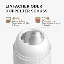 Load image into Gallery viewer, Rich Crema Portable Electric Espresso Coffee Maker, Travel Car Hiking, Fast self-heating 2 IN 1 Extraction System Espresso Machine, Support Ground Coffee and NS capsule, ME2218 (White 03)