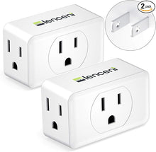 Load image into Gallery viewer, LENCENT 3 Prong to 2 Prong Adapter, Plug Extender, Wall Plug Splitter with 3 AC Outlets, Travel Power Adaptor for US to Japan Japanese Philippines-Type A, Cruise Ship Approved, 1875W Max, 2 Pack