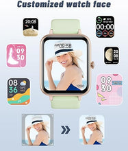 Load image into Gallery viewer, GRV Smart Watch for iOS and Android Phones (Answer/Make Calls), Watches for Men Women IP68 Waterproof Smartwatch Fitness Tracker Watch with Heart Rate/Sleep Monitor Steps Calories Counter (Aqua-Gold)