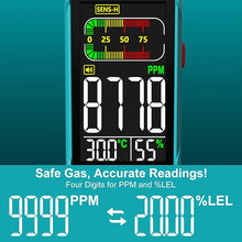 Load image into Gallery viewer, Kiprim Gas Leak Detector with Extended 15.7-Inch Gooseneck,PPM or%LEL Gas Real-Time Gas Concentration Display Portable Natural Gas Tester with Audible & Visual Alarm for Home and RV GD02